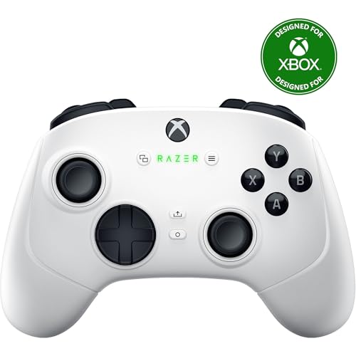 White Wireless Gaming Controller with 6 Remappable Buttons I32140