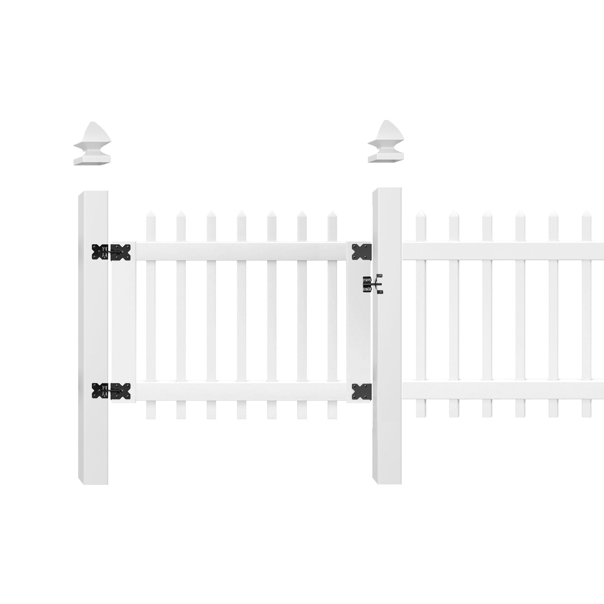 White Vinyl Picket Fence Gate O7937