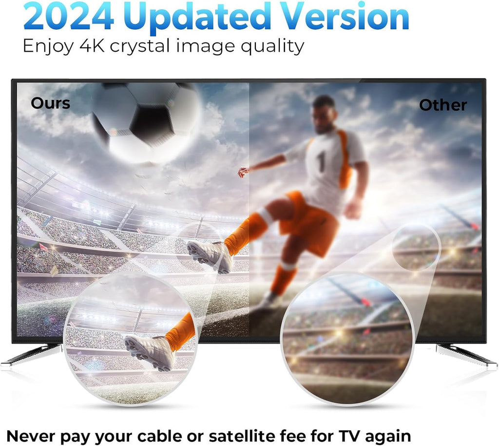 Antenna for Smart TV with Adjustable Amplifier and 36ft Coax Cable B161
