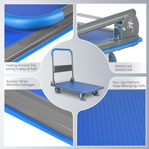 Foldable Push Cart Dolly 330 lbs. Capacity Hand Truck F1257