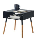 White Side Table with Storage Shelf W28866