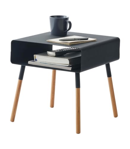 White Side Table with Storage Shelf W28866