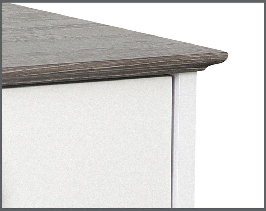 Gray Oak/White 3-Drawer Filing Cabinet N33308