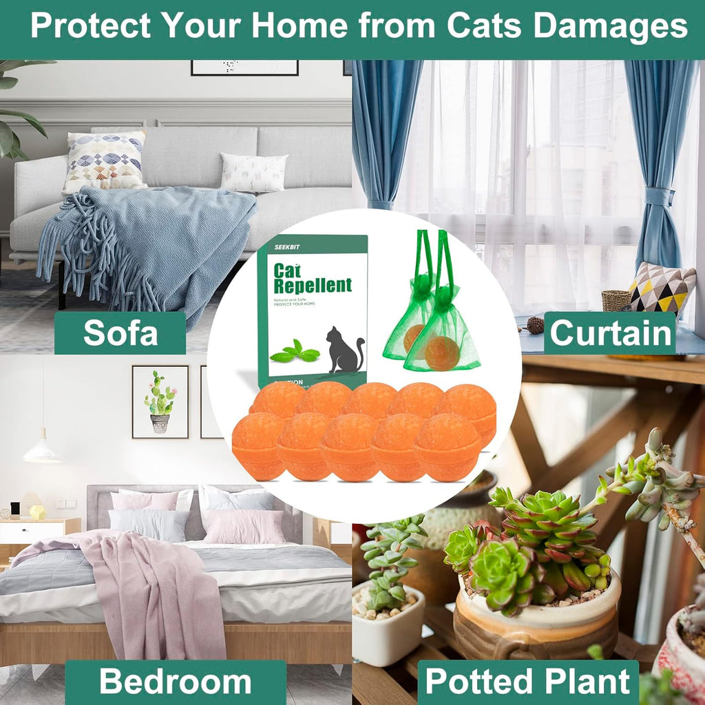 10 Pack Natural Peppermint Oil Cat Deterrent U6715