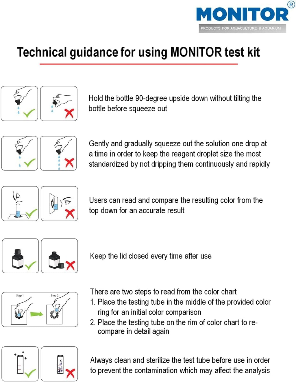 Monitor Calcium/Magnesium Low Salinity (0-5 PPT) Test KIT (120 Tests) G2642