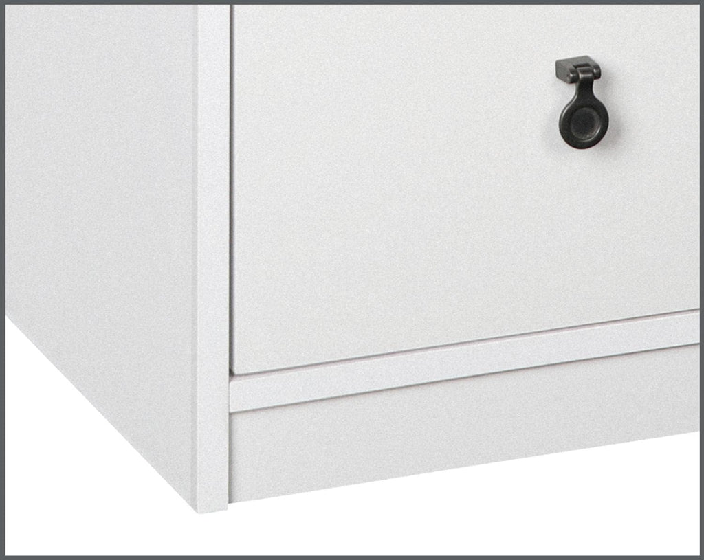 Gray Oak/White 3-Drawer Filing Cabinet N33308