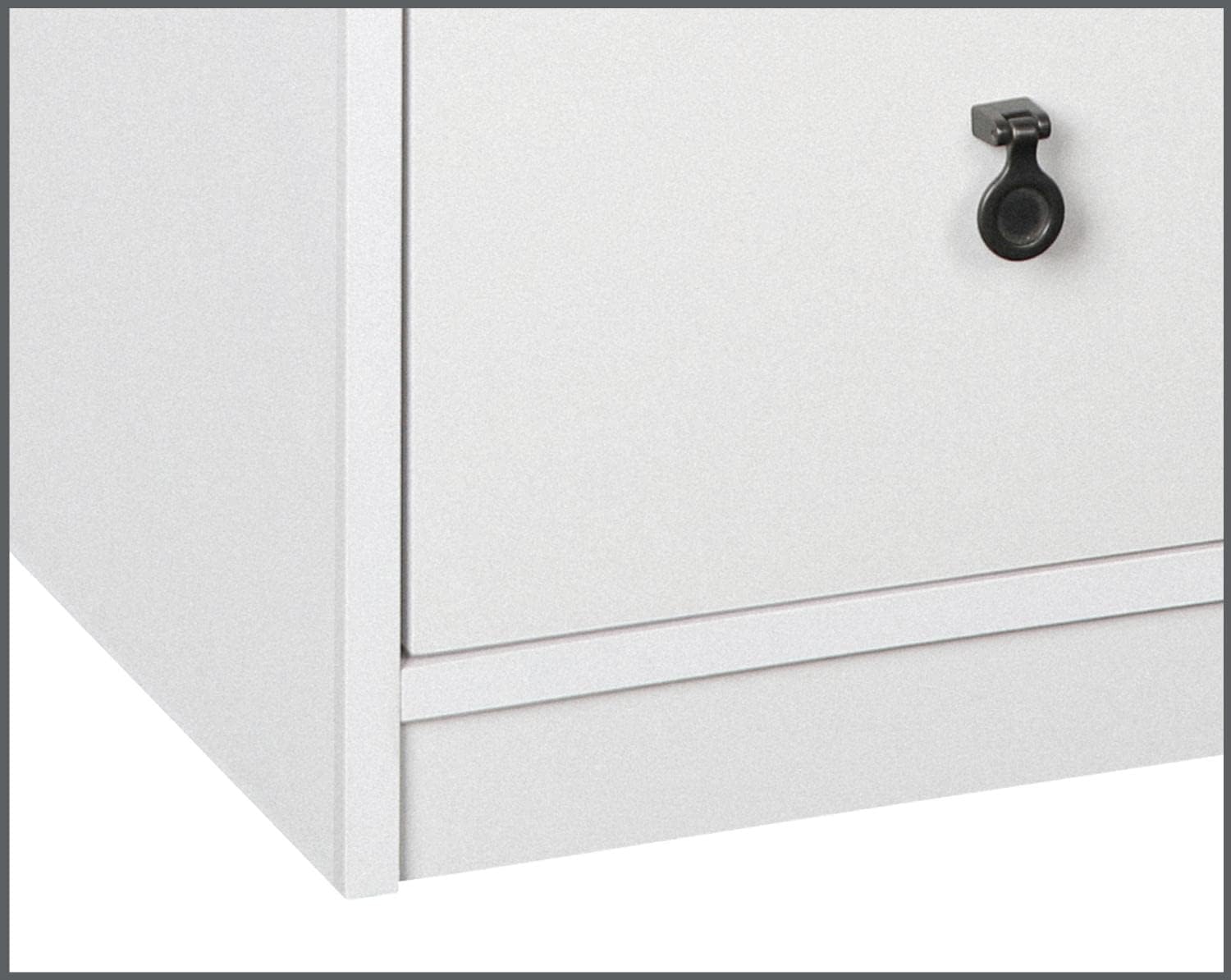 Gray Oak/White 3-Drawer Filing Cabinet N33308