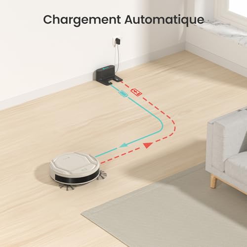 Robot Vacuum with 12000Pa Suction, Anti-Tangle Brushes, Self-Emptying V746