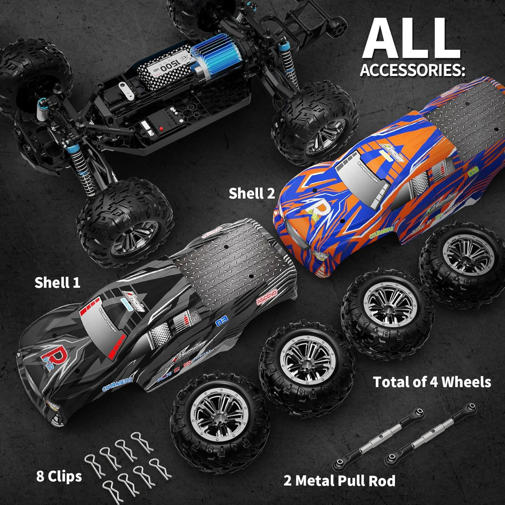 1:10 Scale 48+ KMH Remote Control Car & 1:14 Fast 52+ KMH High Speed RC Truck Z486