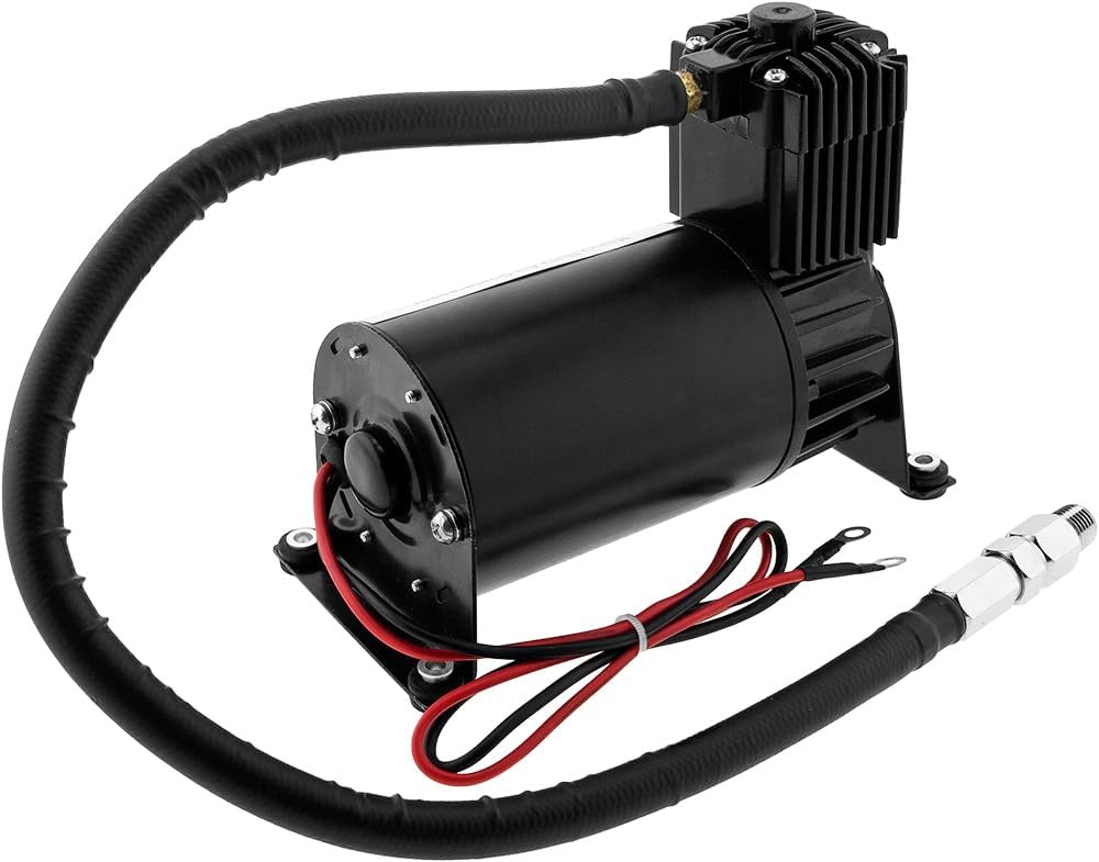 Train Horn Kit with 150psi Air Compressor, 1.5 Gallon Tank, 3 Trumpets E680441