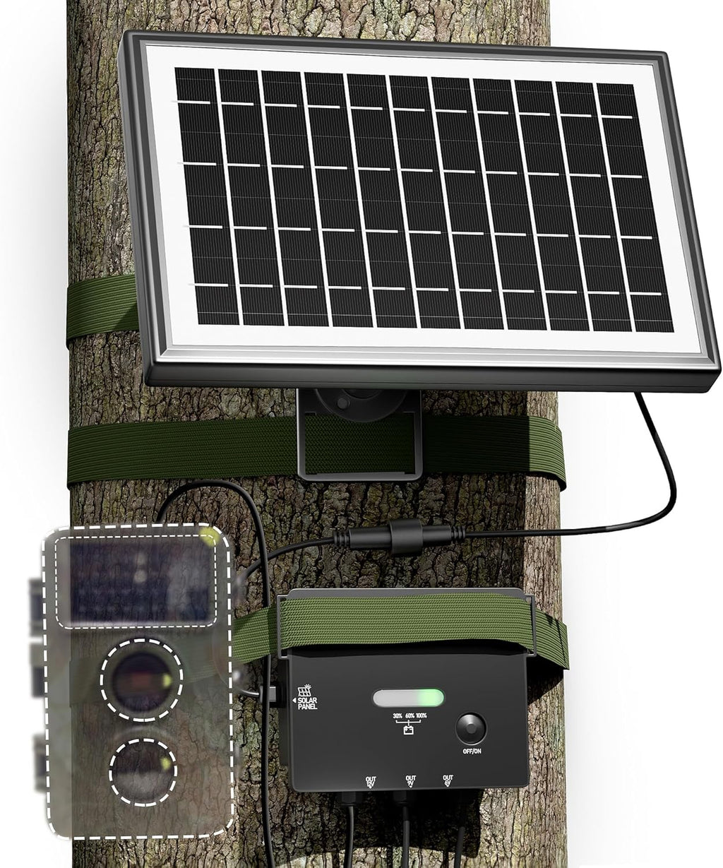Solar Panel with 7500mA Battery, DC 6V/9V/12V Output D855