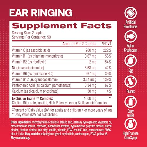 100 Caplets Flavonoid Ear Health Vitamins D6603