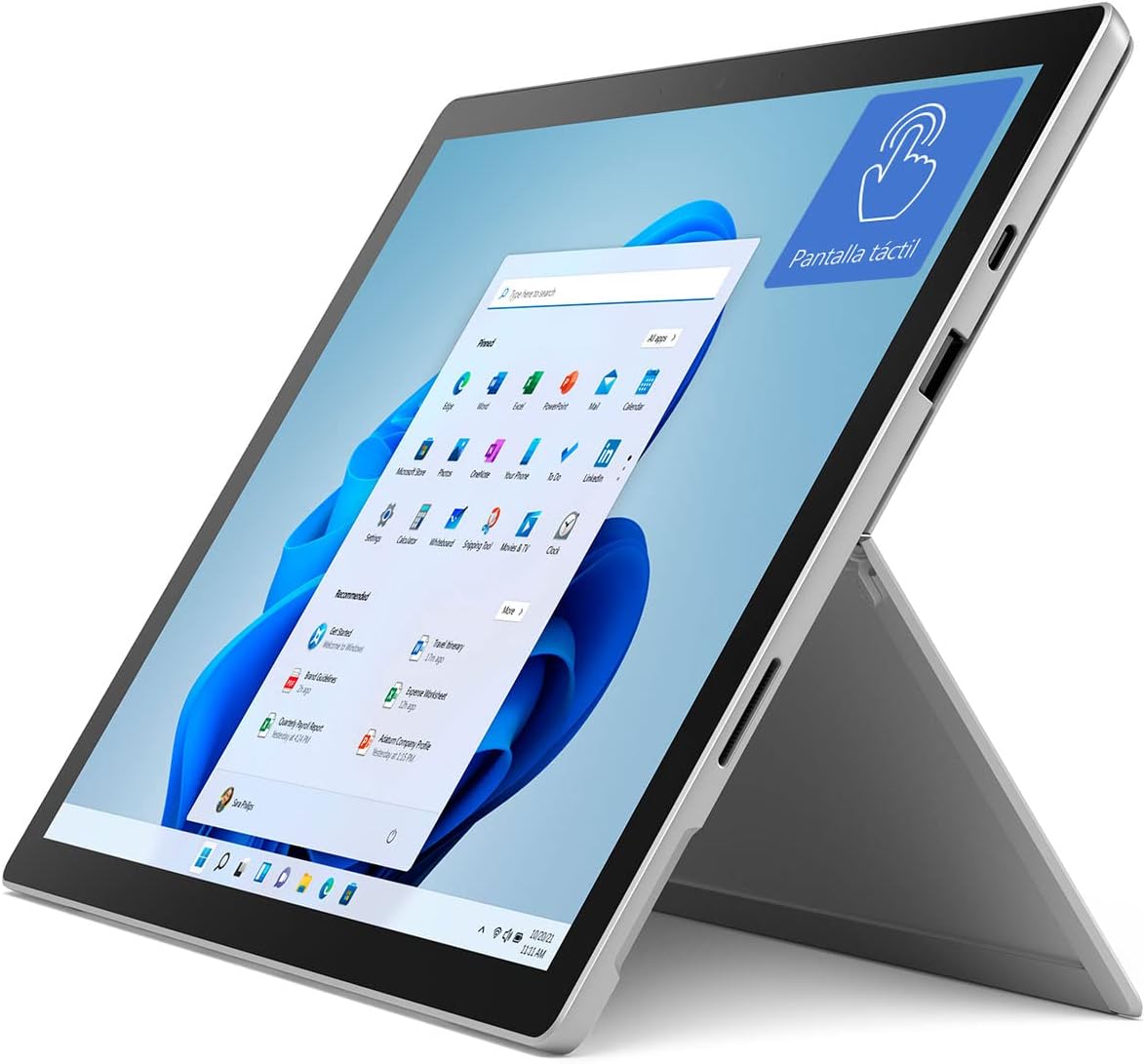 Surface Pro 128GB i5-1135G7 8GB RAM 12.3-inch Touchscreen Wi-Fi Quad-Core i5 Windows 11 Home Platinum A48212