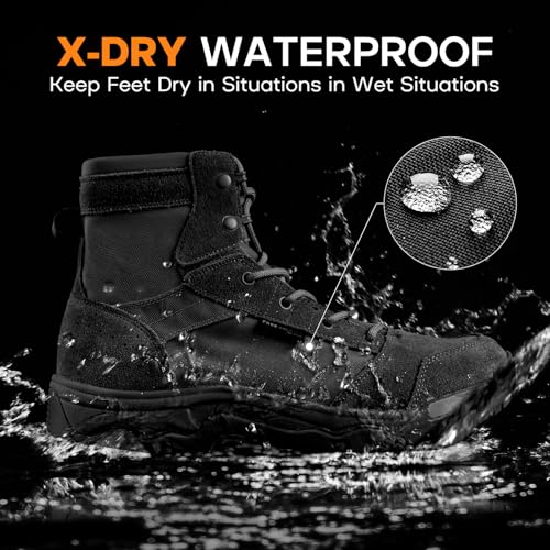 Men's Tactical Hiking Combat Work Boots 6 Inches X76792