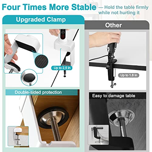 5X Magnifying Glass with Light and Clamp, Flexible Gooseneck LED Desk Lamp A198897