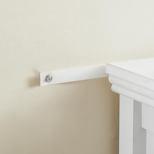White 6 Drawer Dresser with Metal Handles S91354