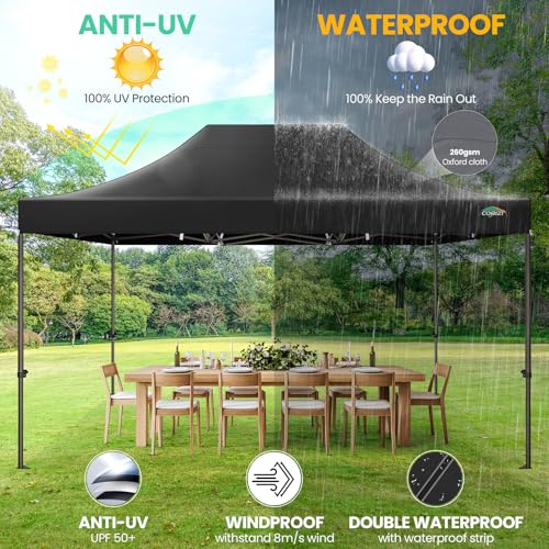 10x20 Pop up Canopy Tent with 6 Sidewalls and Roller Bag X3100