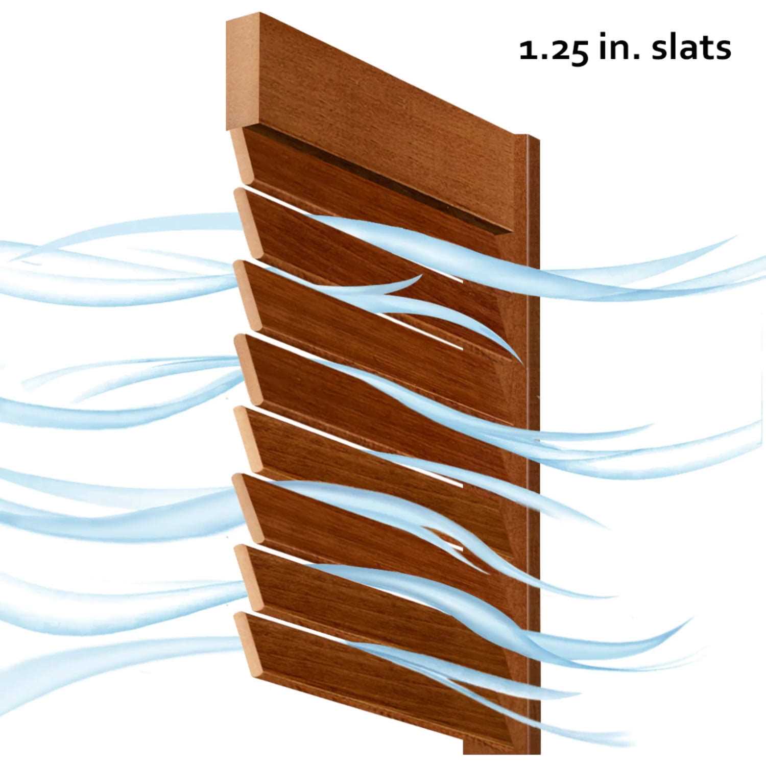Solid Wood Louvered Slab Door I1420