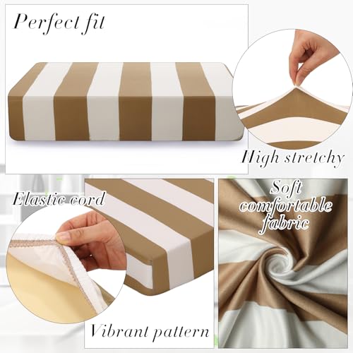 Gray 8Pcs Outdoor Stretch Sofa Cushion Covers R3680