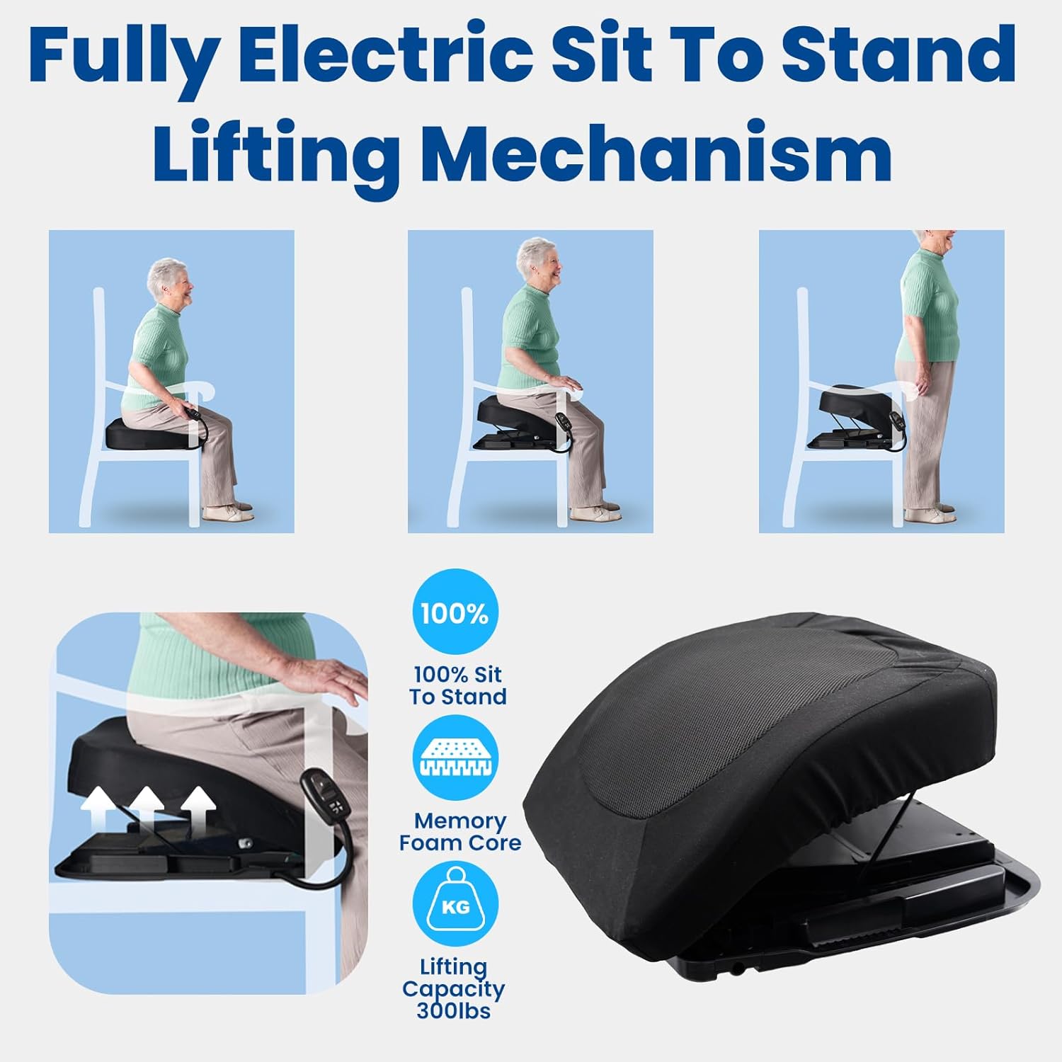 Electric Lift Cushion, Support Up to 300lbs N741