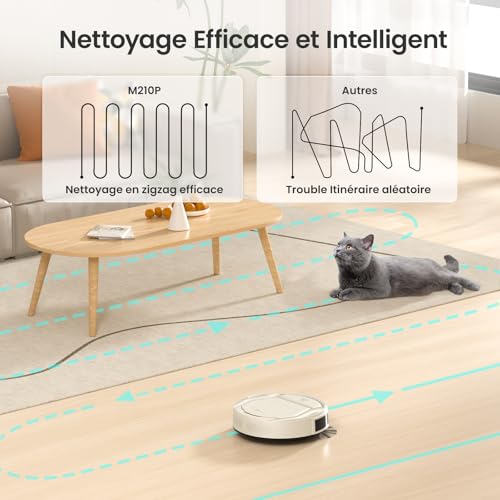Robot Vacuum with 12000Pa Suction, Anti-Tangle Brushes, Self-Emptying V746