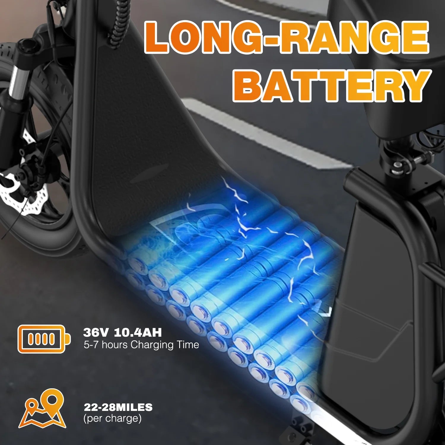 400W Motor 12" Pneumatic Tire Foldable Electric Scooter with Seat N957