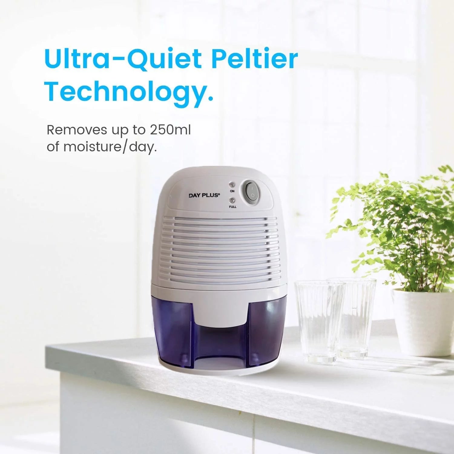 Electric Mini Dehumidifier, 215 SQ ft, Auto Shut-Off R49406
