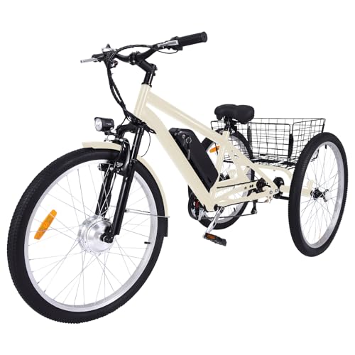 24"&26" 3 Wheel Mountain Electric Bicycle with Basket E533044