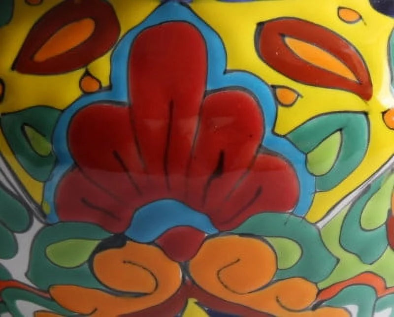 Small-Sized Rainbow Talavera Ceramic Garden Pot W574