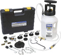 Professional Hydraulic Brake and Clutch Pressure Bleeding System with 7 Master Cylinder Adapters and Storage Case U966