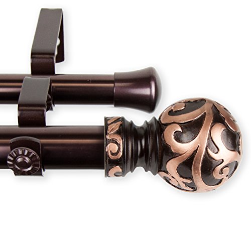 1" Gold Double Curtain Rod M21356