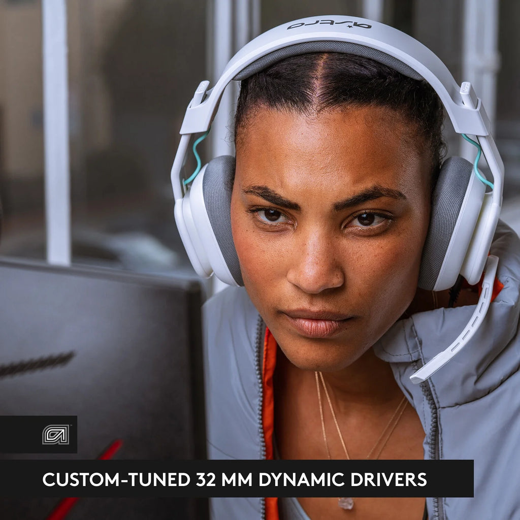 White Wired Gaming Over-Ear Headset with Boom Microphone F942790