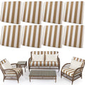 Gray 8Pcs Outdoor Stretch Sofa Cushion Covers R3680