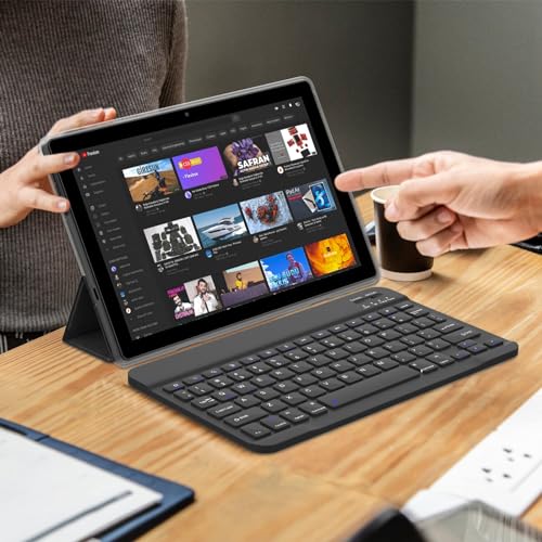 10 Inch 2 in 1 Tablet with Keyboard, 8 GB+128 GB+1 TB, Black L96682
