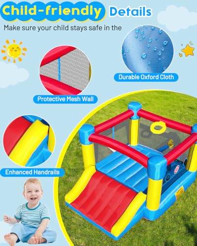 6.7'x8.4' Inflatable Bounce House with Slide N2711