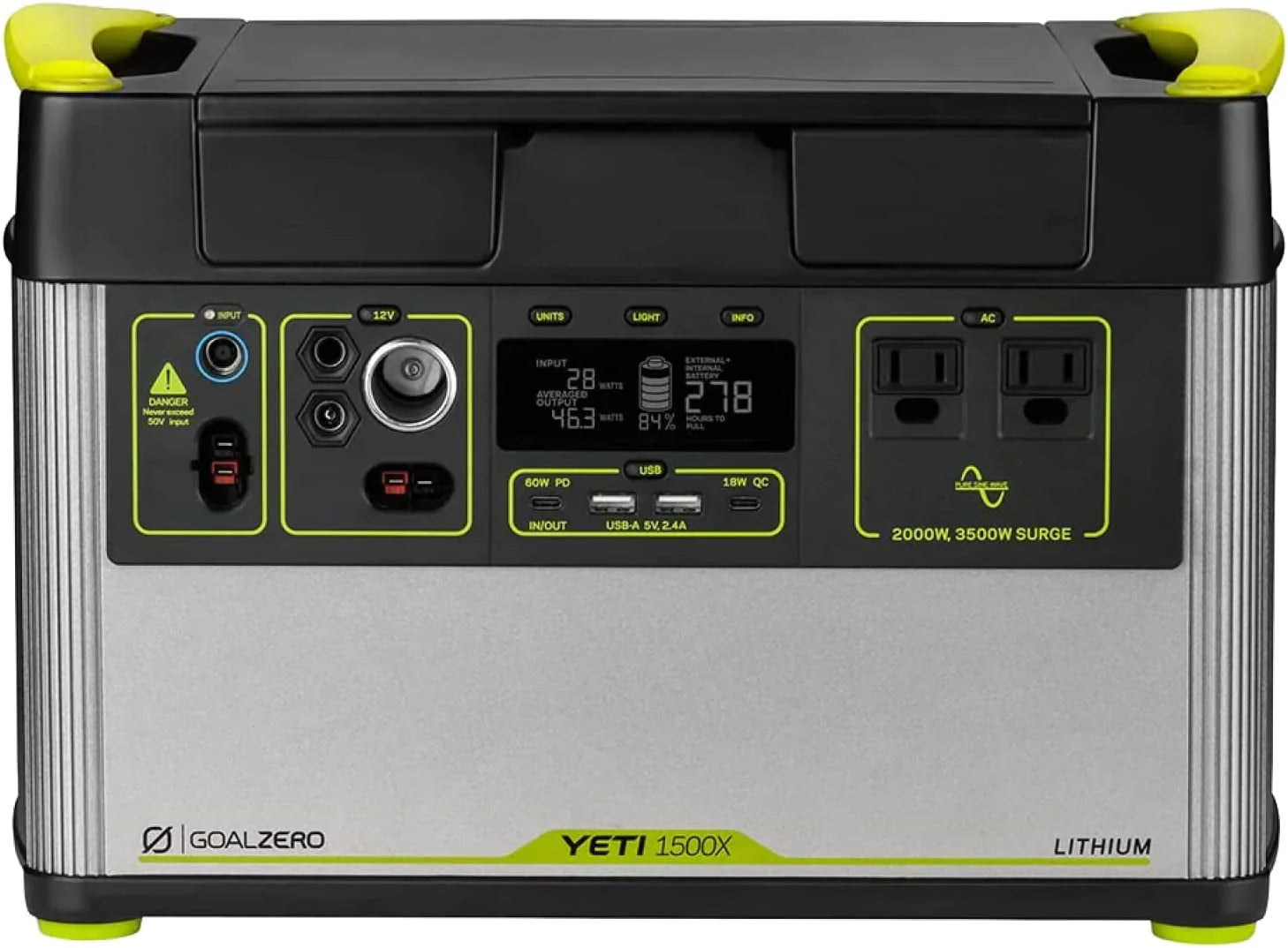 Portable Power Station 1516Wh Lithium Battery Generator 2000 Watt AC Inverter N248065