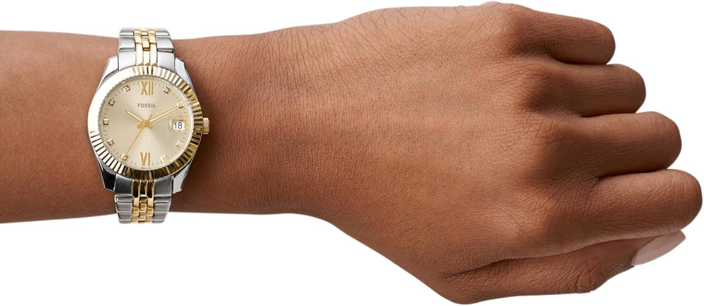 Gold Silver Stainless Steel Quartz Watch T573