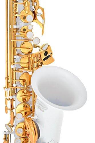 White-Gold Keys Alto Saxophone with Case J1658