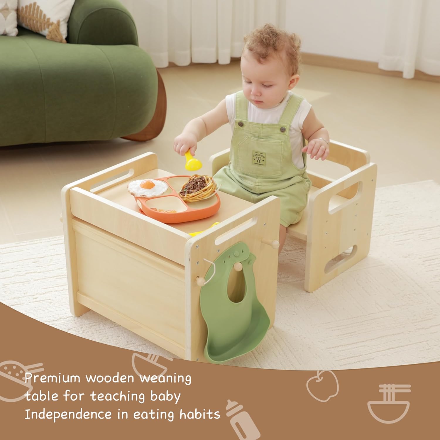 Montessori Weaning Table and Chair Set F837832