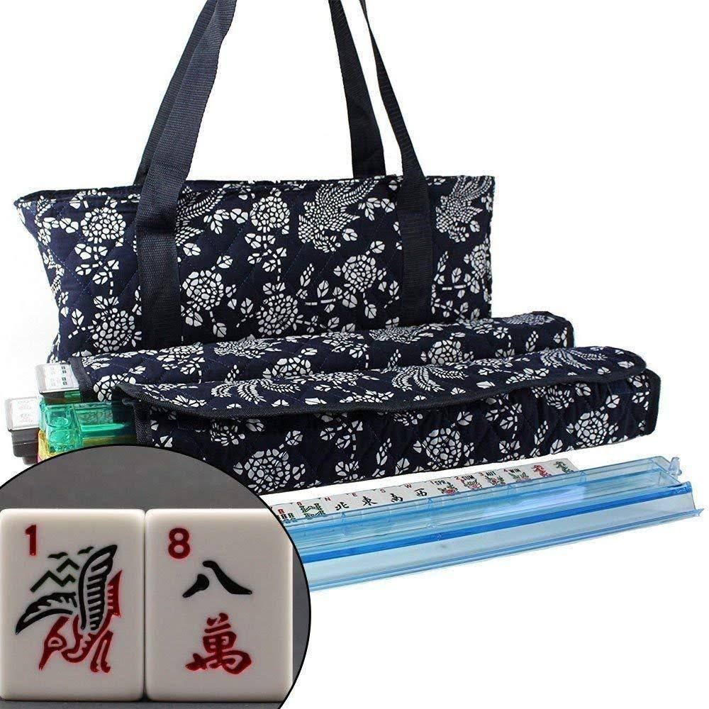 Blue Phoenix 166 Tiles American Mahjong Set with Soft Bag Y69890