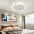 23" Ceiling Fan with Lights, Acrylic LED Ceiling Fan with Remote Control White B13642
