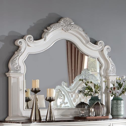 King-Size Wood 5-Piece Bedroom Set with Button-Tufted Headboard Y465550