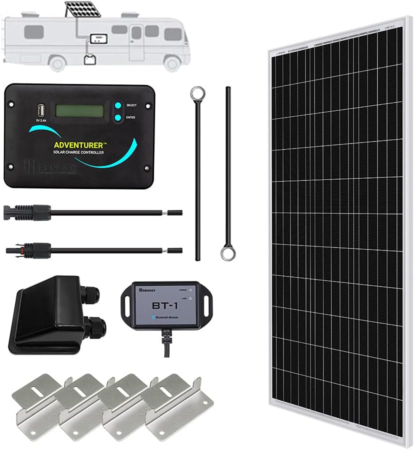 400 Watts 12 Volts Monocrystalline Solar Kit with Charge Controller Y70678