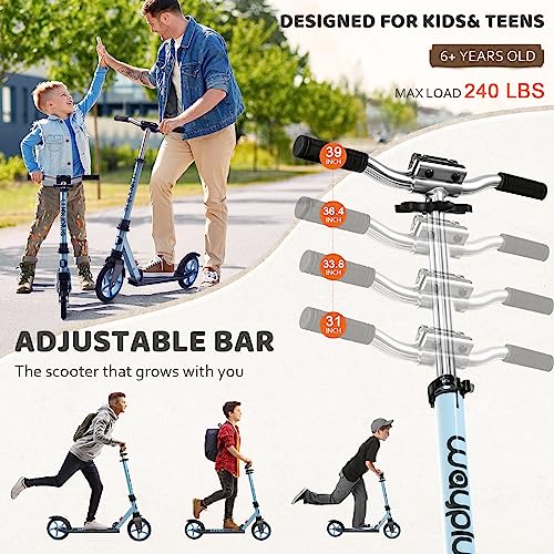 Kick Scooter, Foldable, Lightweight, 8IN Wheels, Max Load 240 LBS O840