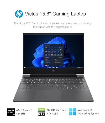 15.6 inches 144Hz FHD Anti-Glare Display AMD Ryzen 5 16GB RAM 1TB SSD NVIDIA GeForce RTX 4050 Backlit Keyboard Win11 Mica Silver Gaming Laptop M607