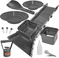 Compact Gold Panning Kit with 2 Classifier Sifting Pans (Black) F324793