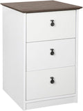 Gray Oak/White 3-Drawer Filing Cabinet N33308