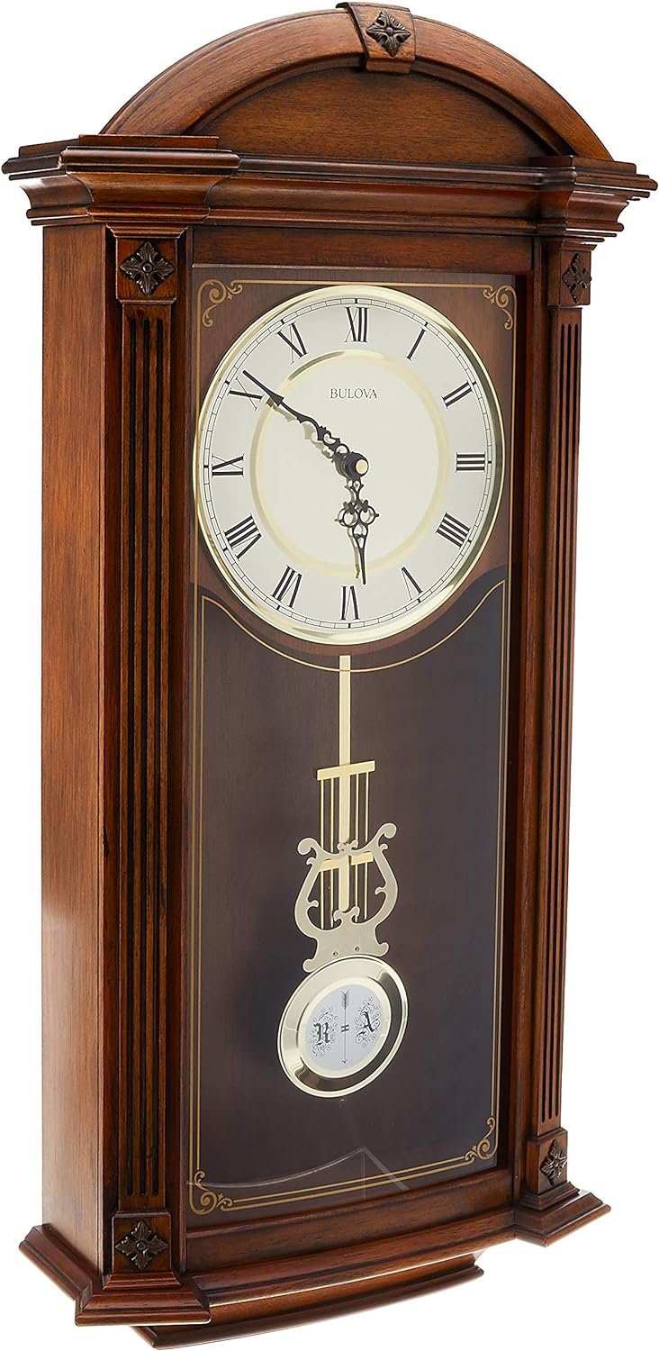 Walnut Chiming Clock Q251858