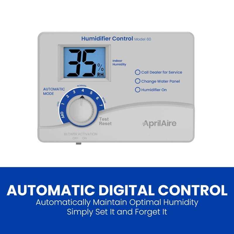 Automatic Digital Whole-House Humidifier Control Humidistat with Outdoor Temperature Sensor L9064