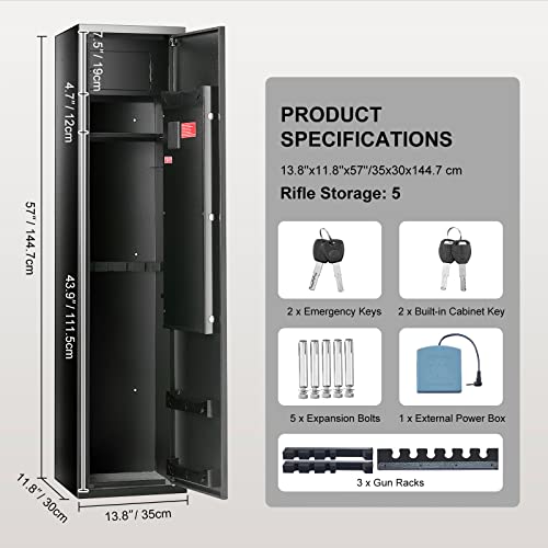 3-4 Rifles Gun Safe with Digital Keypad N92176